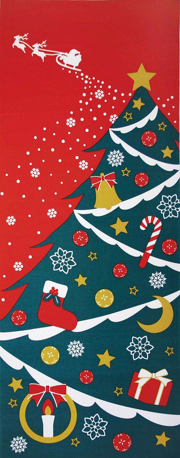Yamako Shikisai Cloth Tenugui Christmas 35×90cm 87557