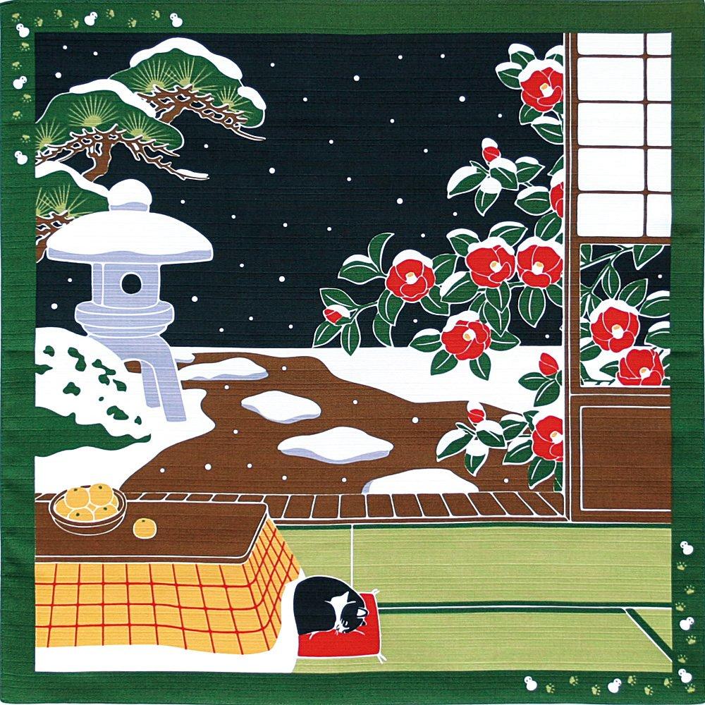 山子(Yamaco) たま的小散步 小風呂敷 椿 50×50cm 88596