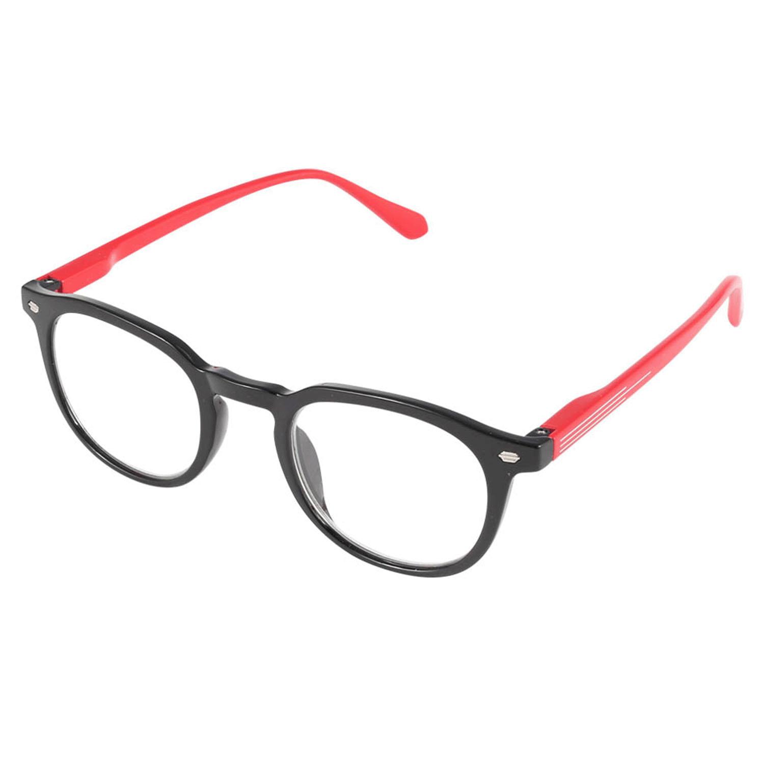 [Dalton] YGF148 No matter how many you purchase, shipped via Yamato Neko Pos Boston-style reading glasses with vivid color combinations Large lenses READING GLASSES Reading glasses Welfare, caregiving, magnifying glass Reading Glasses Presbyopia Respect for the Aged Day, Father's Day, Mother's Day (1.5, BLACK/RED)