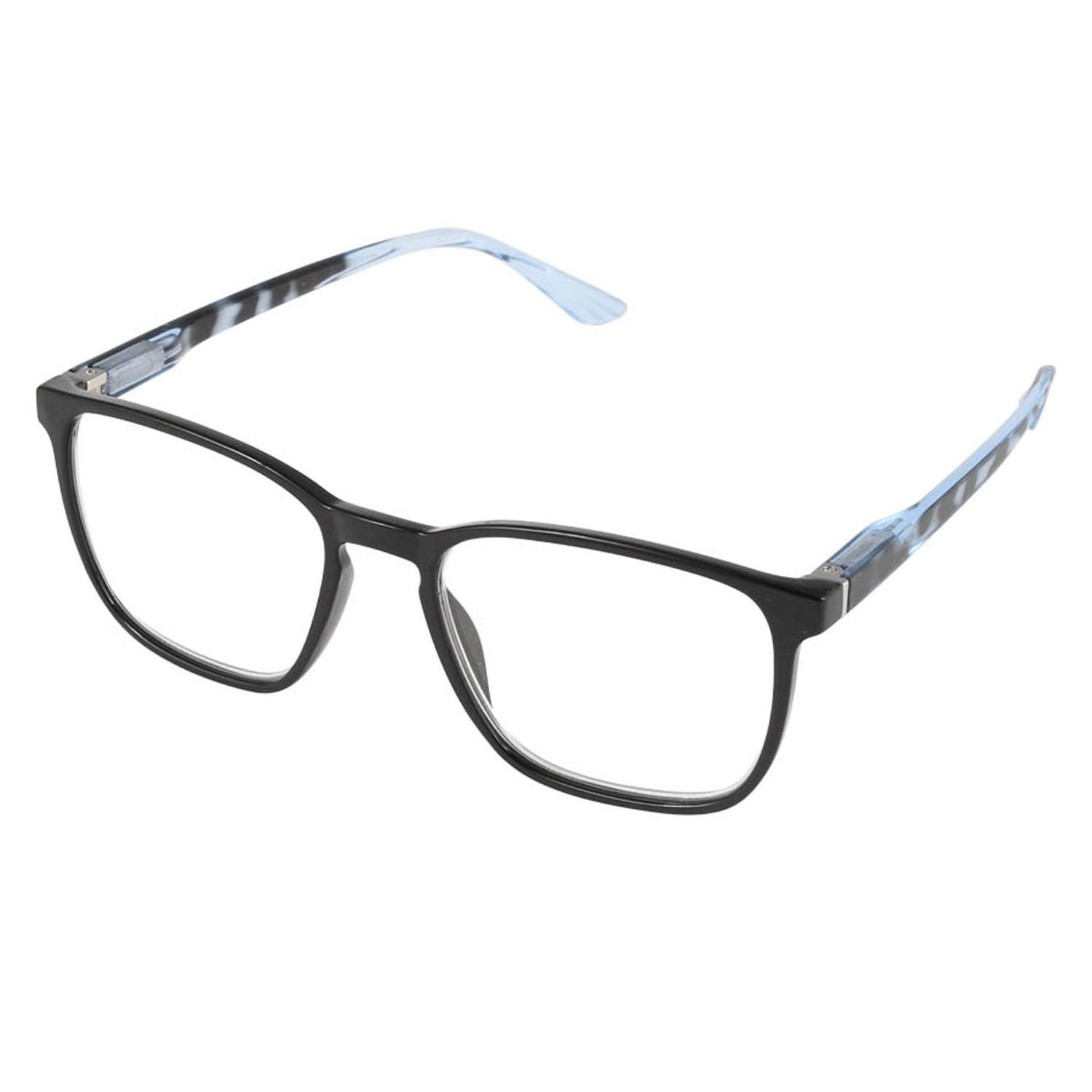 [Dalton] No matter how many you buy, shipped via Yamato Neko Pos Boston-style reading glasses with vivid color combinations Large lenses READING GLASSES Reading glasses Welfare, caregiving, magnifying glass Reading Glasses Presbyopia Respect for the Aged Day, Father's Day, Mother's Day (1.5, BLACK/BLUE)