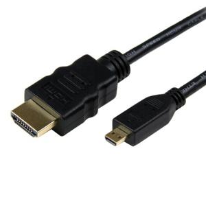 StarTech.com Micro HDMI to HDMI Conversion Cable / 1.8m / High Speed Micro HDMI to HDMI 1.4 / Ethernet Supported / 4K30Hz / Micro HDMI Type D Male to HDMI Male HDMIADMM6