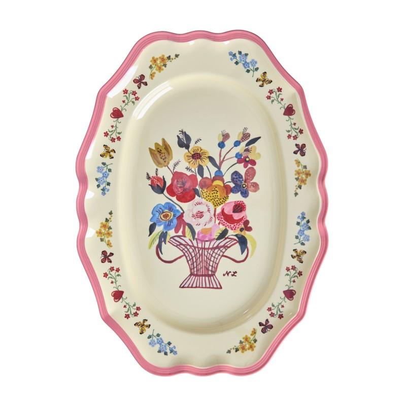 rice & Nathalie Lete Melamine Vintage Serving Dish (Large)/PK