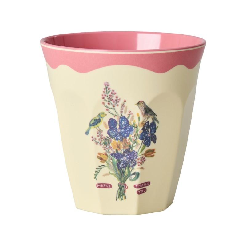 rice & Nathalie Lete Melamine Cup*250ml/Neon Pink
