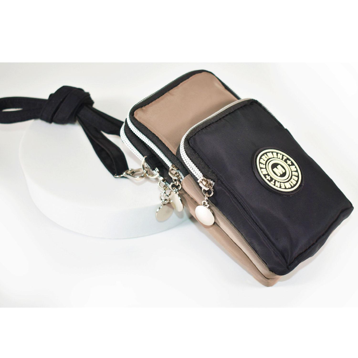 MERRIMENT Vertical Two-Tone Mini Shoulder Bag - Black