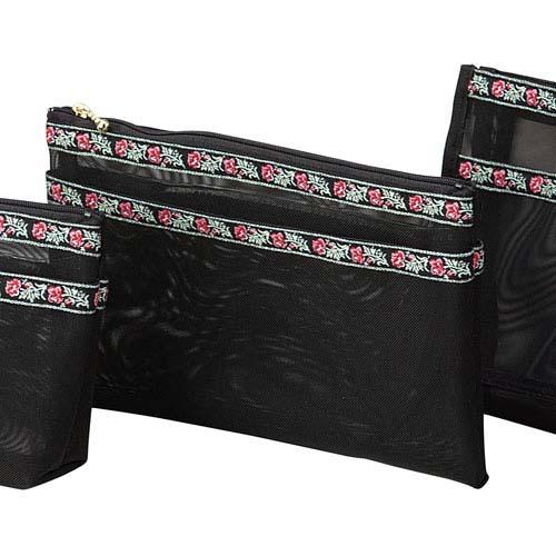 Rose Tape Mesh Horizontal Pouch