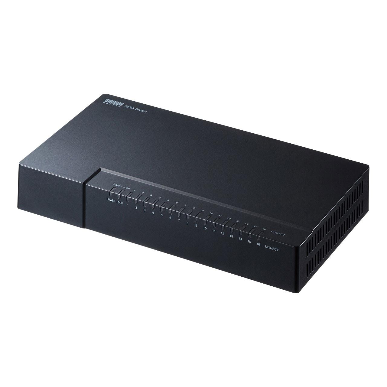 [16-Port] Switching Hub (Gigabit Compatible / Magnet)