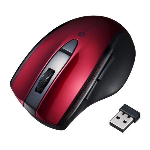 [2 AA batteries] Wireless Mouse (Silent / Red)