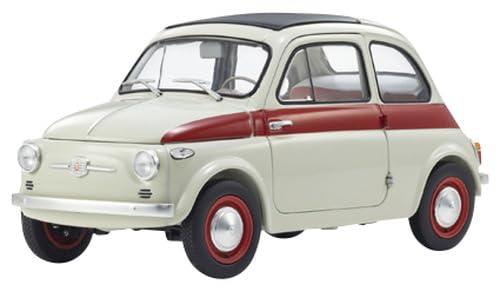 KS08966SLG Kyosho Original 1/18 Fiat Nuova 500 Sport (Light Gray/Red Line)