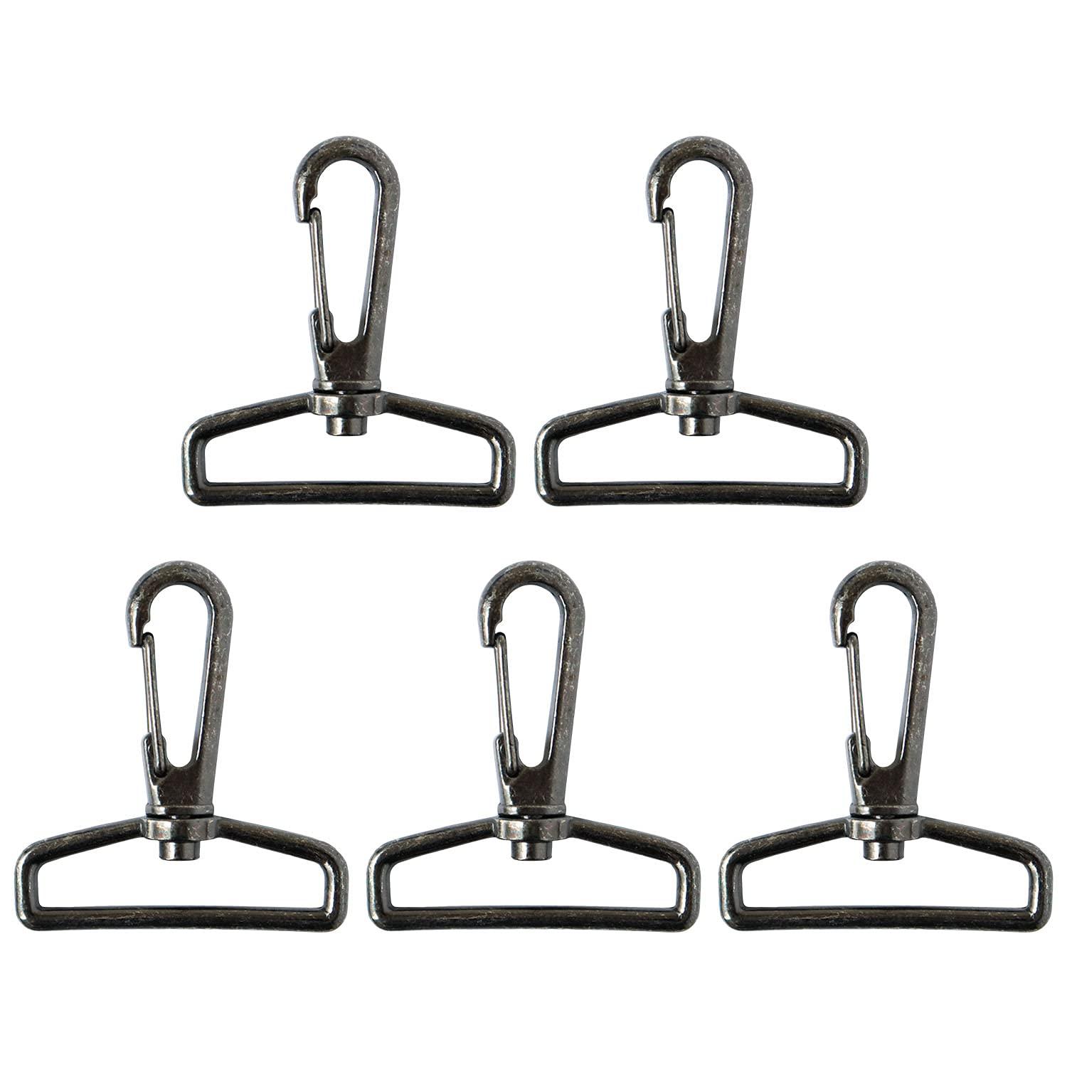 Nippon Button Trading Co., Ltd. Bag Snap Hook 40mm, 10-Piece Pack, Black Nickel S27-612-BN