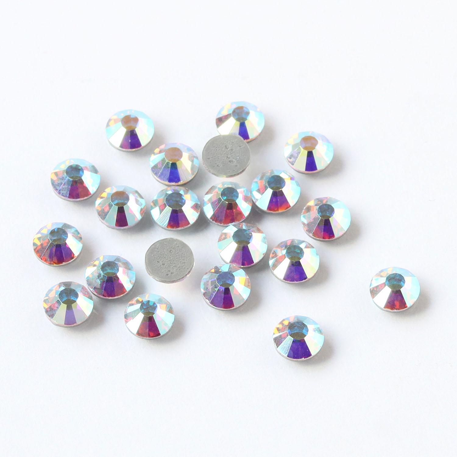 NBK Preciosa Rhinestone Hotfix Heat-Adhesive SS12 144-Piece Pack Crystal AB M2038SS12-20031L
