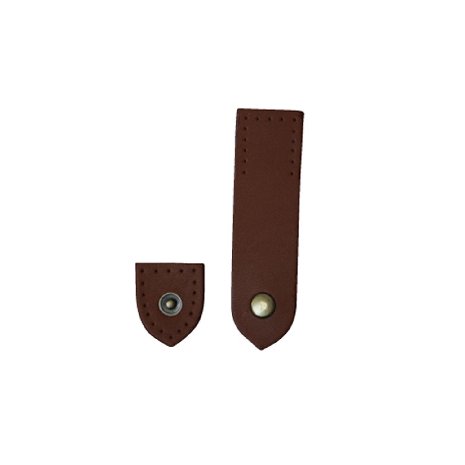 Nippon Chuko Genuine Leather Belt with Snap W2.5×H6cm Chocolate KTF16-C
