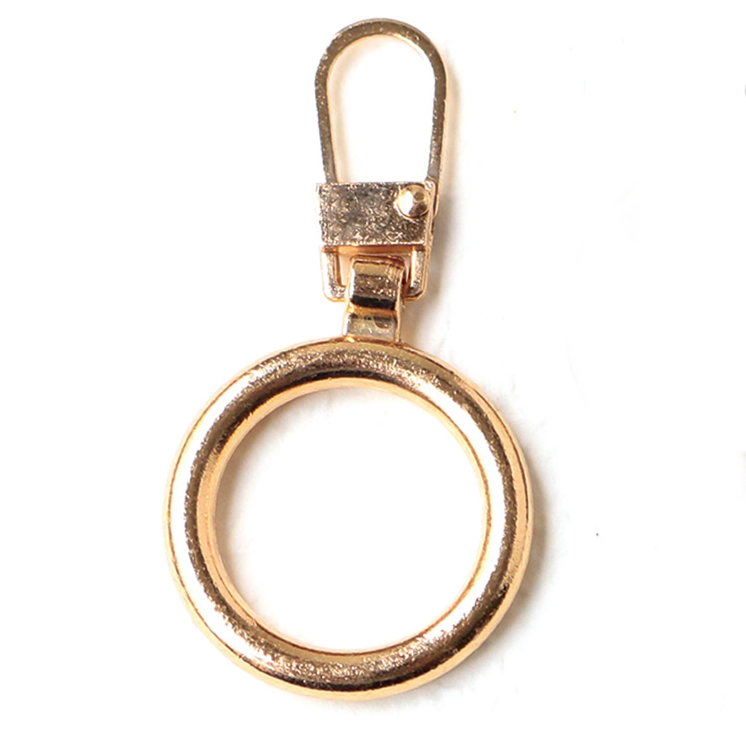 Nippon Chuko Replacement Zipper Charm 1-Piece Ring Gold KE2006-G