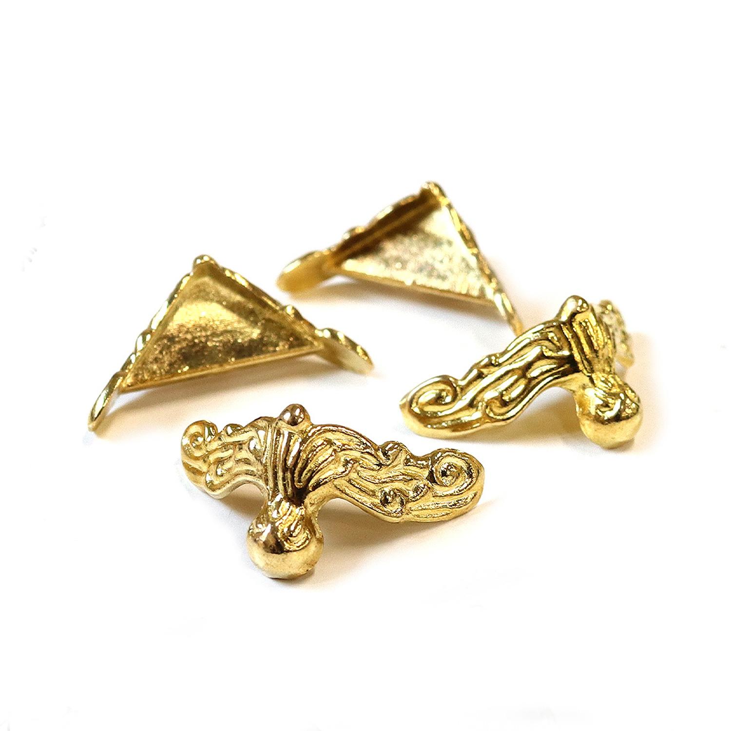 Nippon Chuko Cat Paw Hardware Small 4-Piece Set Gold ACF1-G