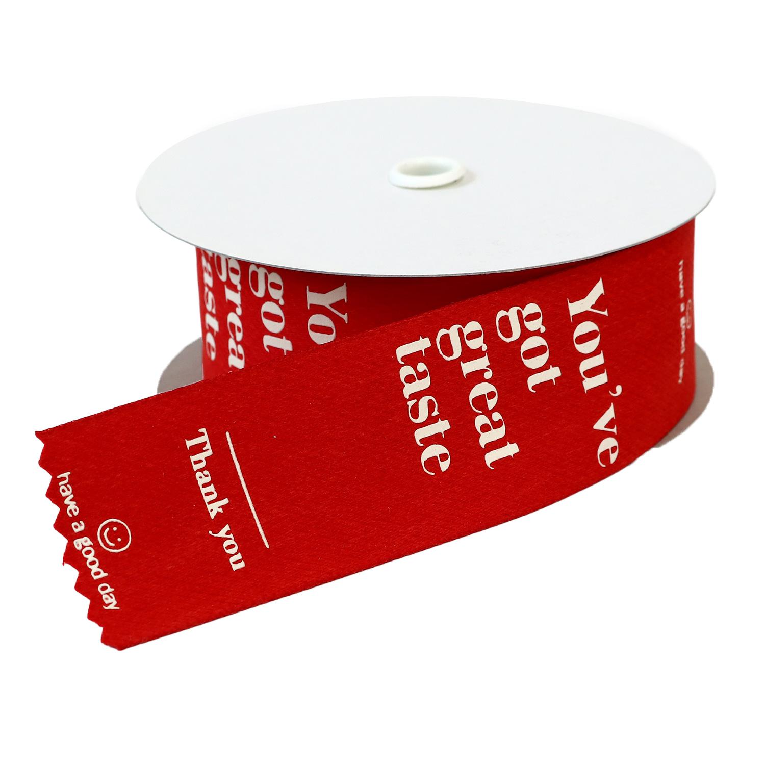 Nippon Chuko Logo Ribbon Pop 38mm Width 10 Yards Tomato KLR4-R