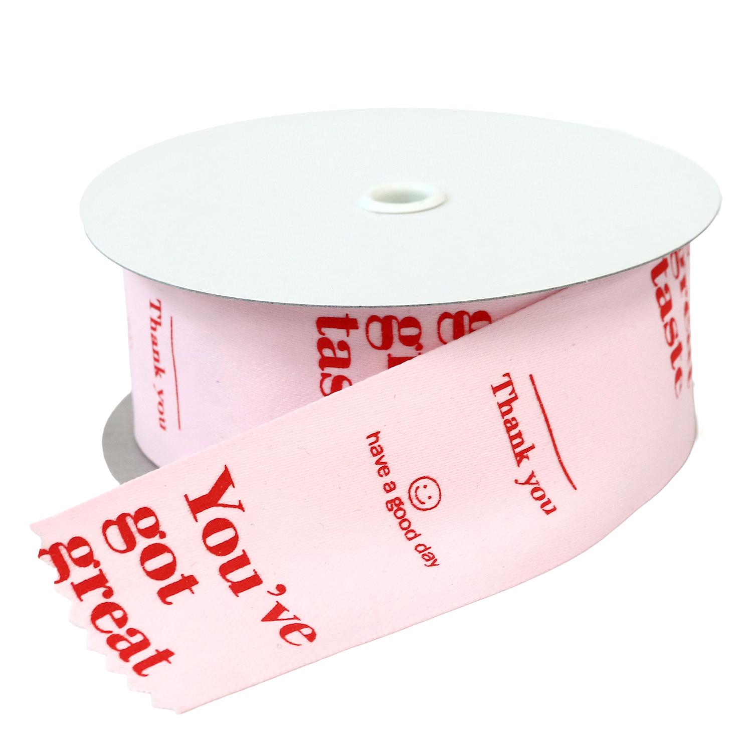 Nippon Chuko Logo Ribbon Pop 38mm Width 10 Yards Strawberry Milk KLR4-P