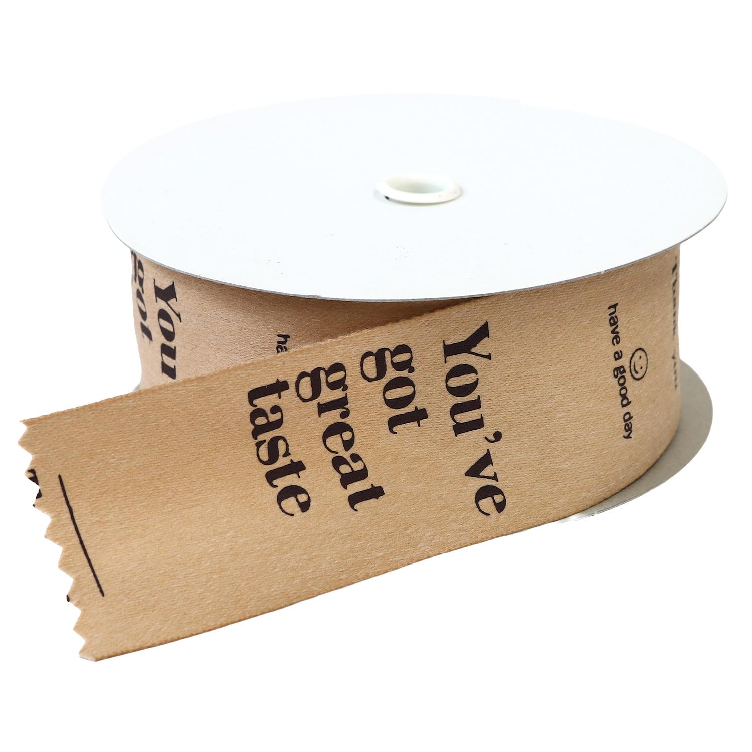 Nippon Chuko Logo Ribbon Pop 38mm Width 10 Yards Mocha KLR4-BG