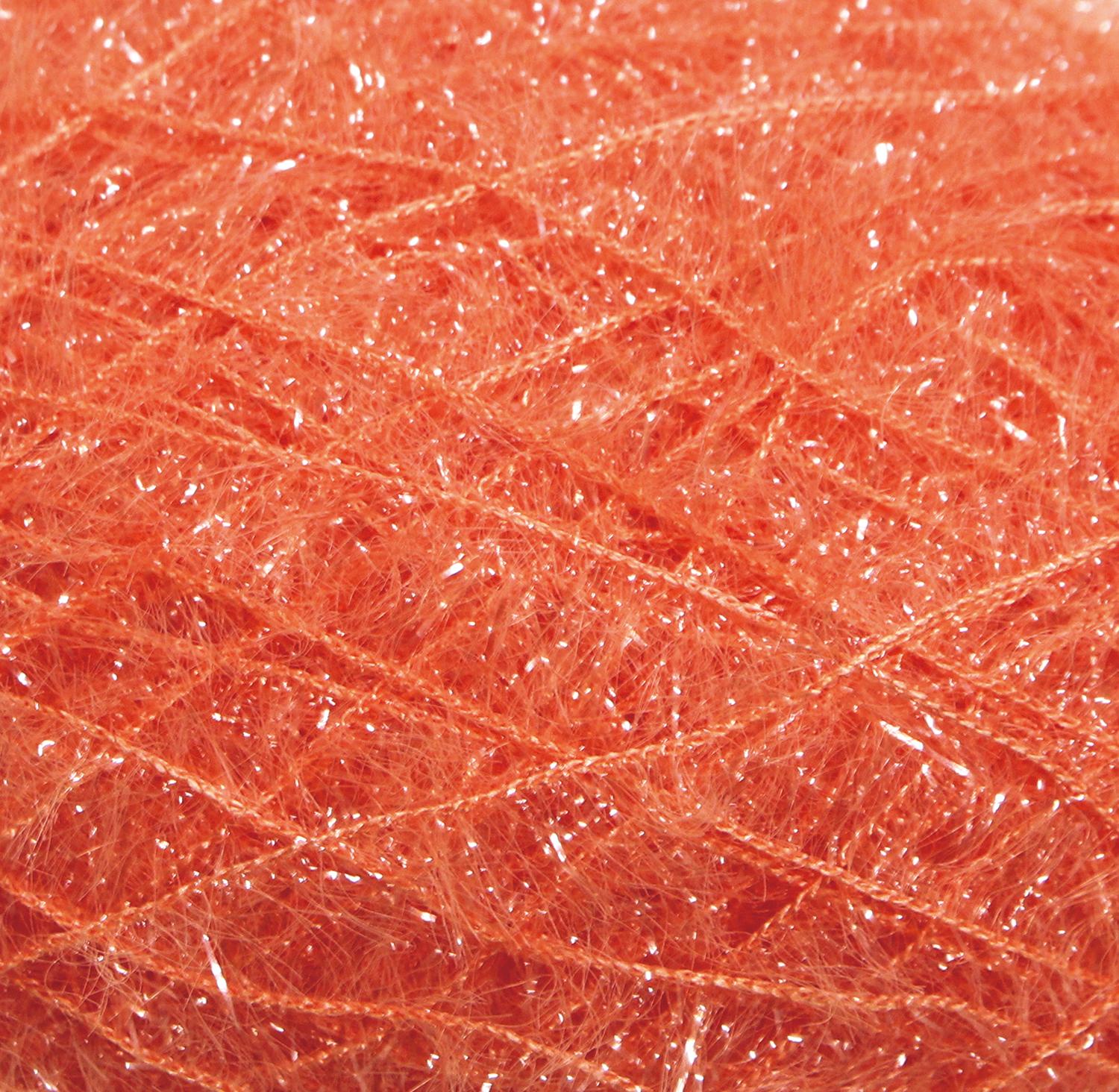 Knit Wit Korean Eco Scrubber Yarn bubble foret-Bubble Foret- 90g × 4 skeins of same color, Tangerine (Tantherine) KNW-BFP4