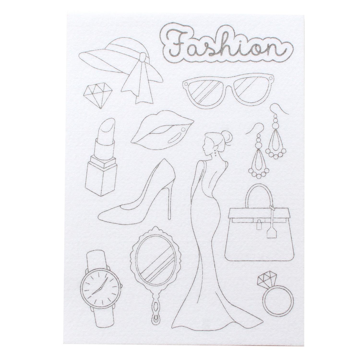Nippon Chuko Pre-Printed Pattern Felt Base Easy-to-Use Felt 1 Sheet Fashion LCF-3
