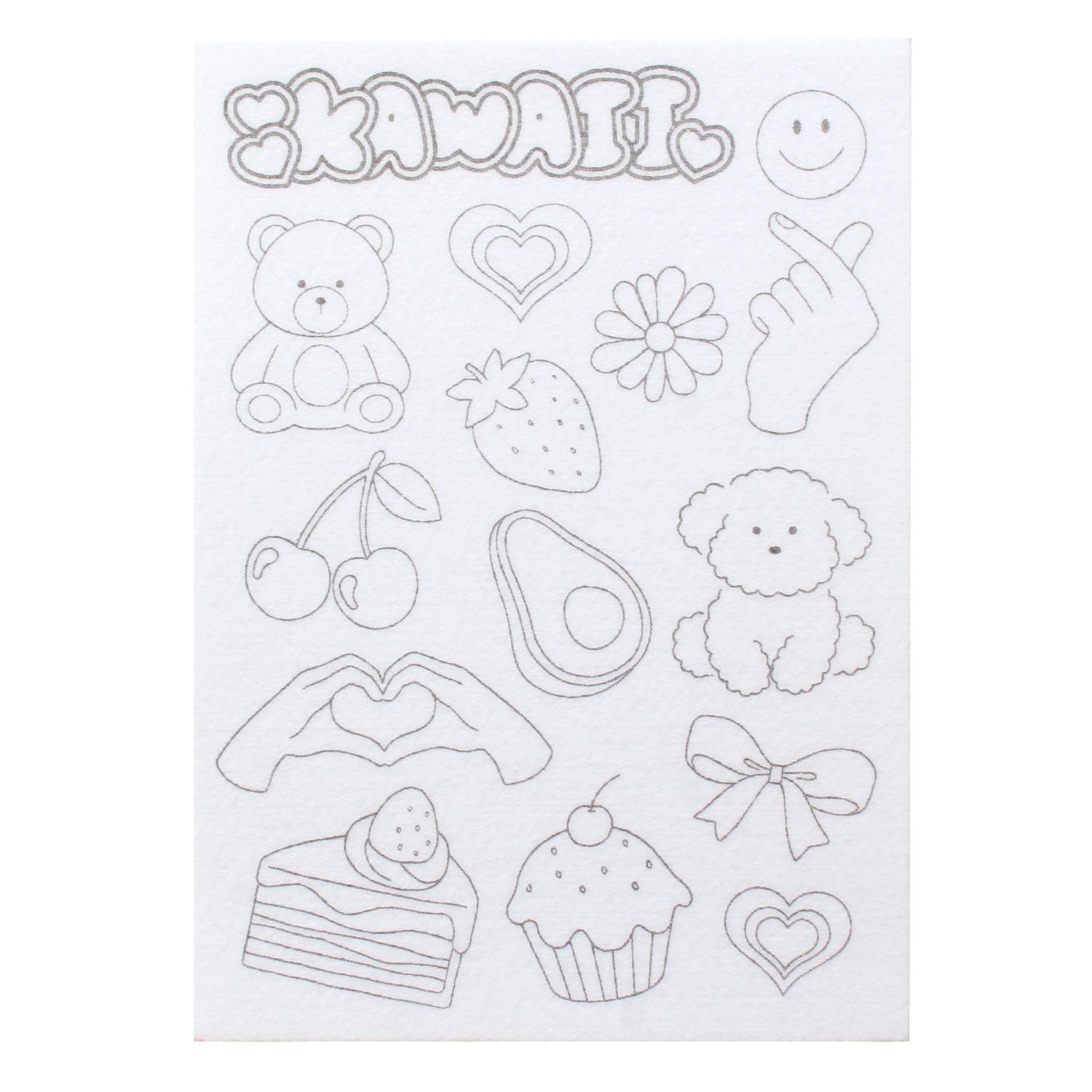 Nippon Chuko Pre-Printed Pattern Felt Base Easy-to-Use Felt 1 Sheet Kawaii LCF-4