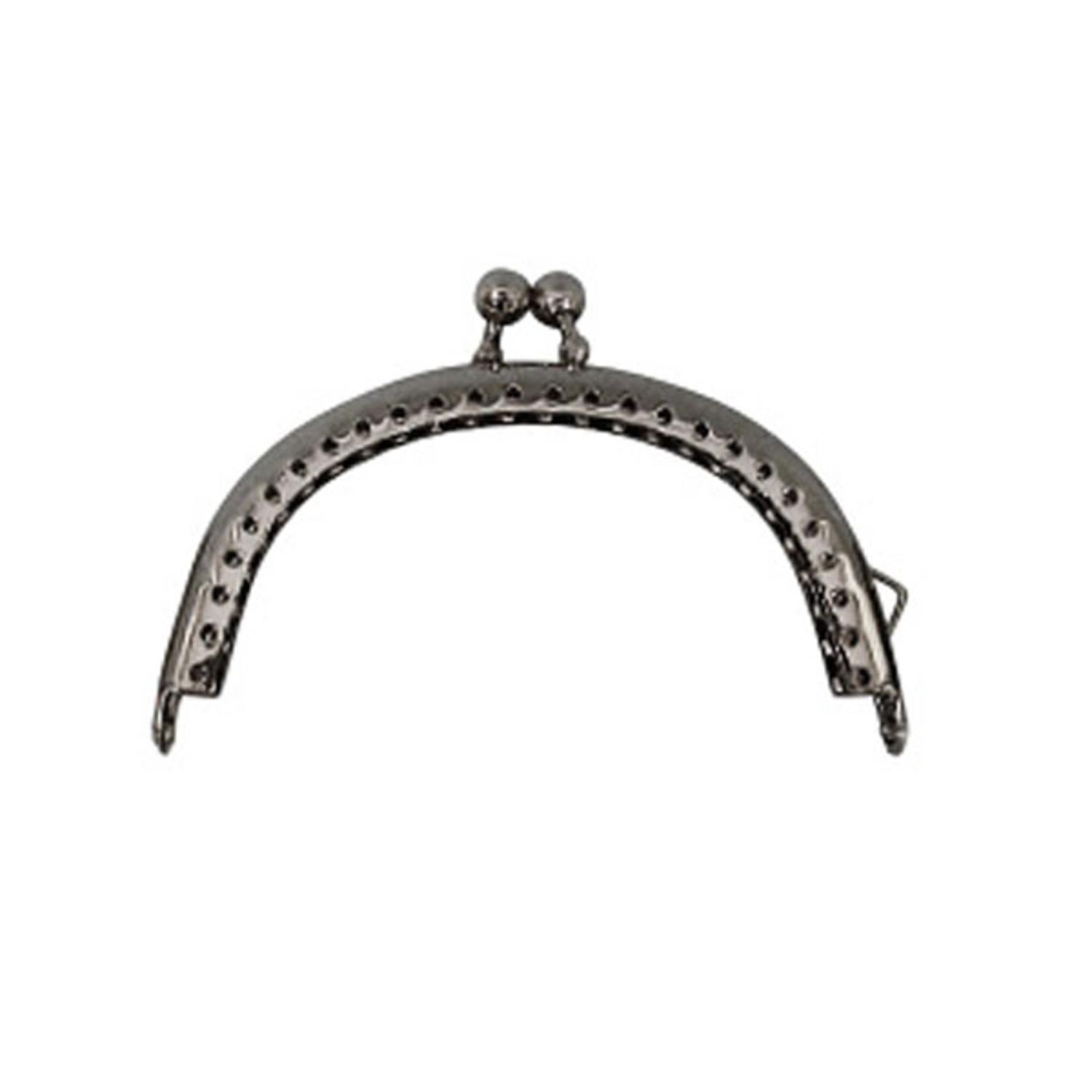 Nippon Chuko Eyelet with Grommet Sew-on Type Approx. Outer Dimensions: W7.8 × H4.6 cm Black Nickel H26-BN