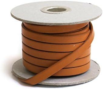 Nippon Button Trading Co., Ltd. Cowhide Leather Tape 8mm Width 10m Length Roll Camel MTLS1008-2