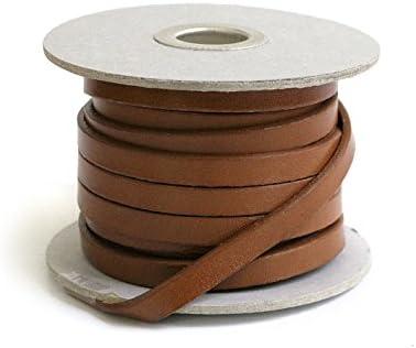 Nippon Button Trading Co., Ltd. Cowhide Leather Tape 8mm Width 10m Length Roll Brown MTLS1008-3