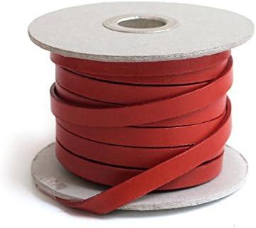 Nippon Button Trading Co., Ltd. Cowhide Leather Tape 8mm Width 10m Length Roll Red MTLS1008-8