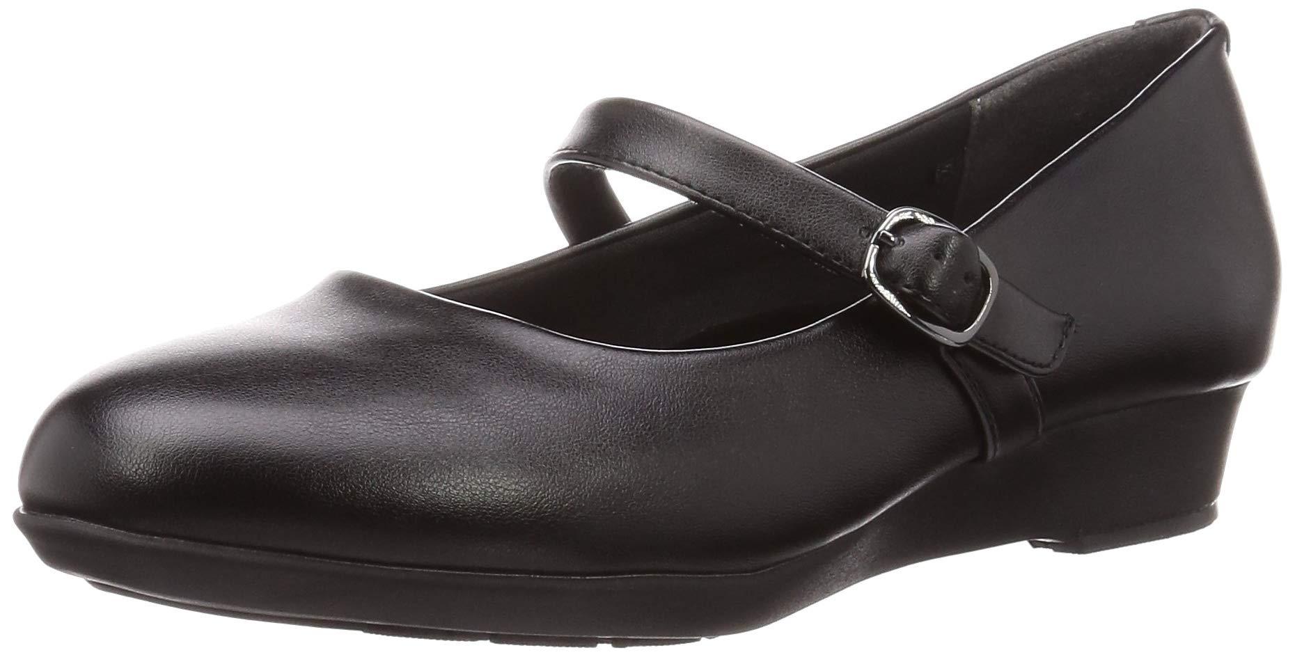 [Lady Worker] Pumps ASICS Trading Wedge Sole Pumps Wide Fit 3E Equivalent 3cm Heel LO-17560 Women's Black 21.5 cm 3E