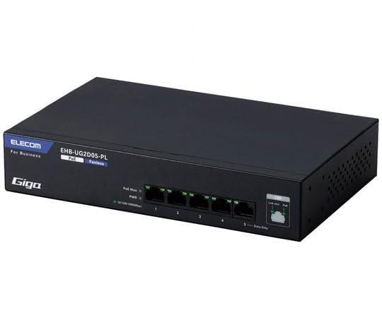ELECOM Layer 2 Gigabit PoE Unmanaged Switch 5-Port EHB-UG2D05-PL 1 unit
