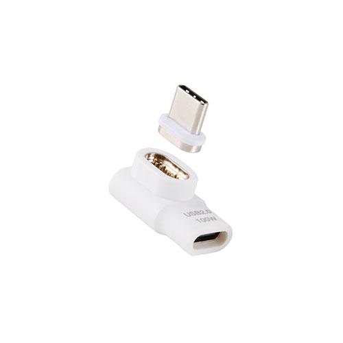 ELECOM Pitta-Magnet Adapter USB-C Port - USB-C Plug L-Shaped White MPA-CMAADLWH