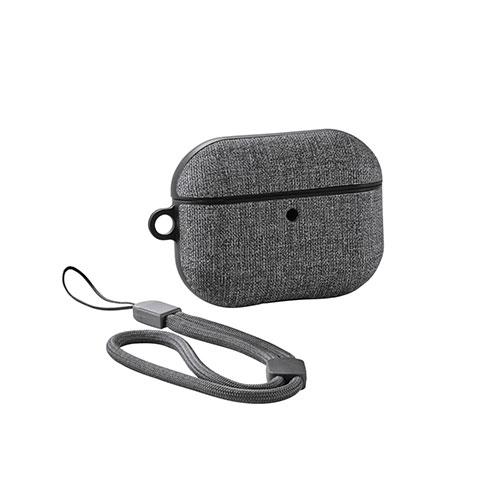 ELECOM AirPods Pro 3 Fabric Touch Case Compatible with MagSafe Charging Smooth, comfortable-to-hold texture Gray AVA-AP07CCGY