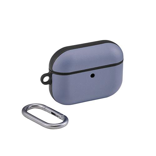 ELECOM AirPods Pro 3 Smooth Touch Case Compatible with MagSafe Charging Smooth texture that fits comfortably in your hand Blue Gray AVA-AP07PLCBG
