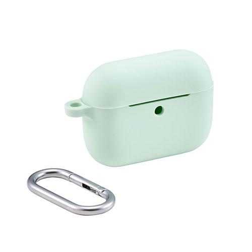 ELECOM AirPods Pro 3 Silicone Case Compatible with MagSafe Charging Non-slip and Easy to Hold Green AVA-AP07SCGN