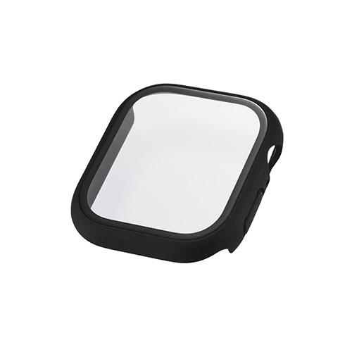 ELECOM Apple Watch 46mm Full Cover Case Premium Gorilla Glass High Transparency 46mm Black AW-25AFCGOBK