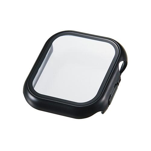 ELECOM Apple Watch 42mm Full Cover Case Premium Glass High Transparency Metallic 42mm Black AW-25BFCGPBK