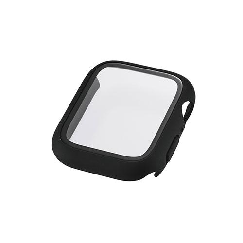 ELECOM Apple Watch 44mm Full Cover Case Premium Gorilla Glass High Transparency Black AW-25DFCGOBK