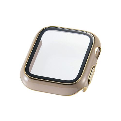 ELECOM Apple Watch 40mm Full Cover Case Premium Glass High Transparency Gold Line 40mm Greige AW-25EFCGJGB
