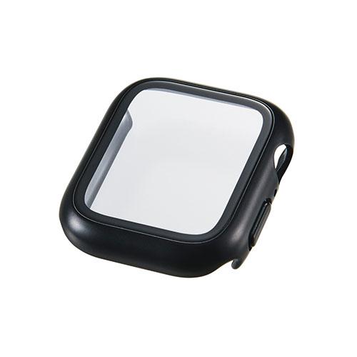 ELECOM Apple Watch 40mm Full Cover Case Premium Glass High Transparency Metallic 40mm Black AW-25EFCGPBK