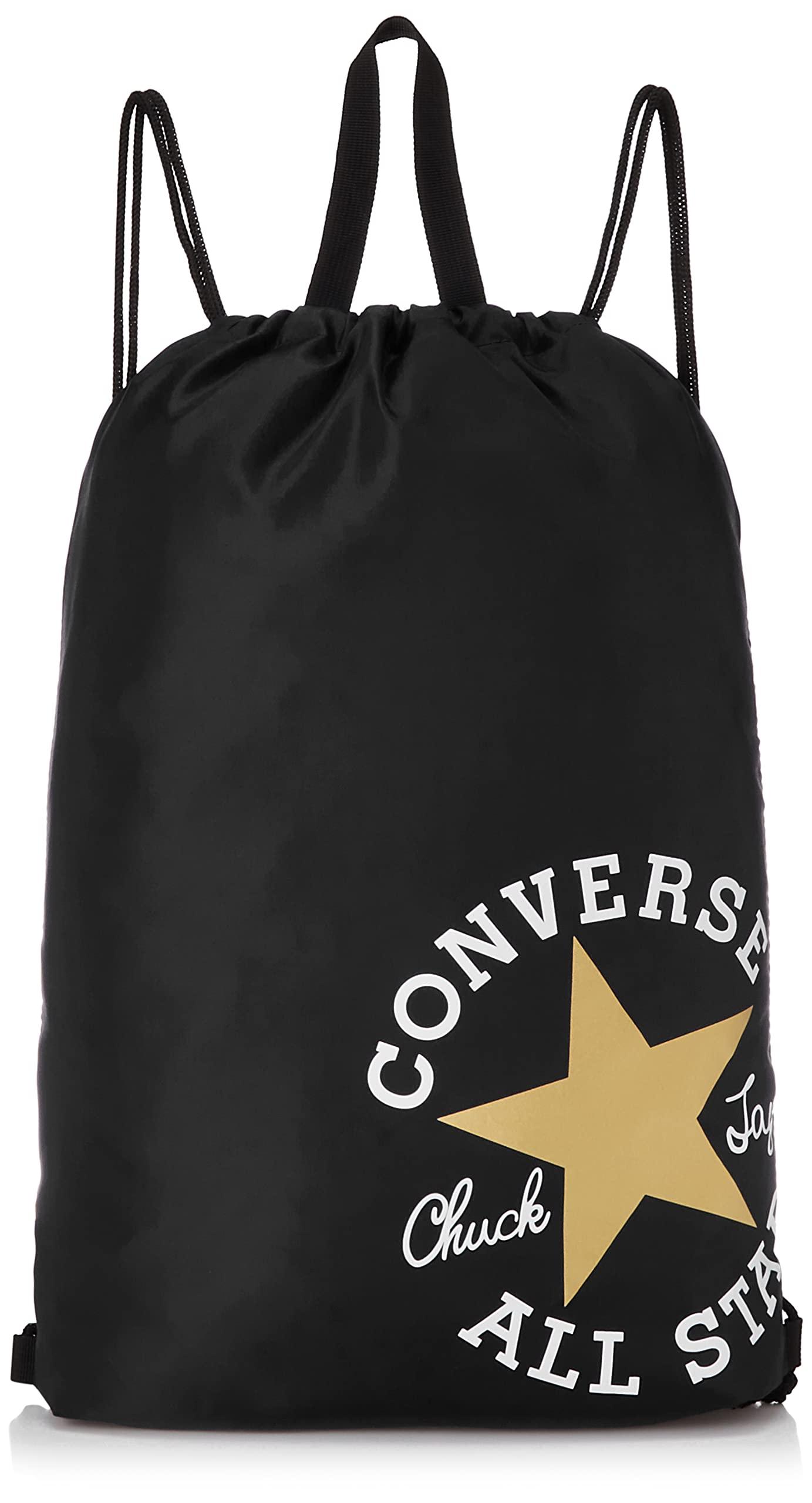 [Converse] Drawstring Backpack 2-Way Style with Handle C2255093 Black/Gold