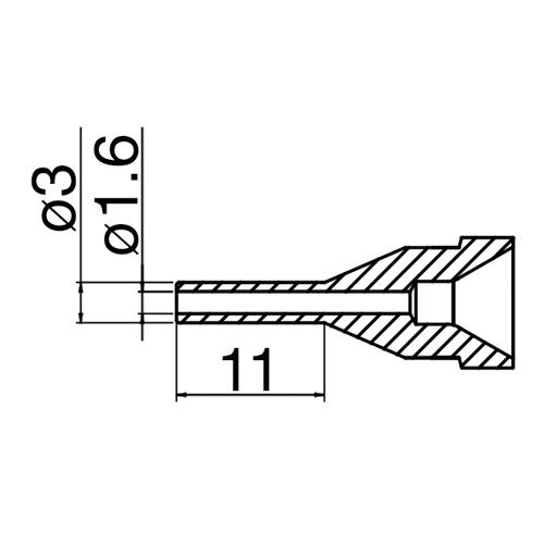 φ1.6/φ3.0mm Replacement Nozzle (for EA323MA-1A)