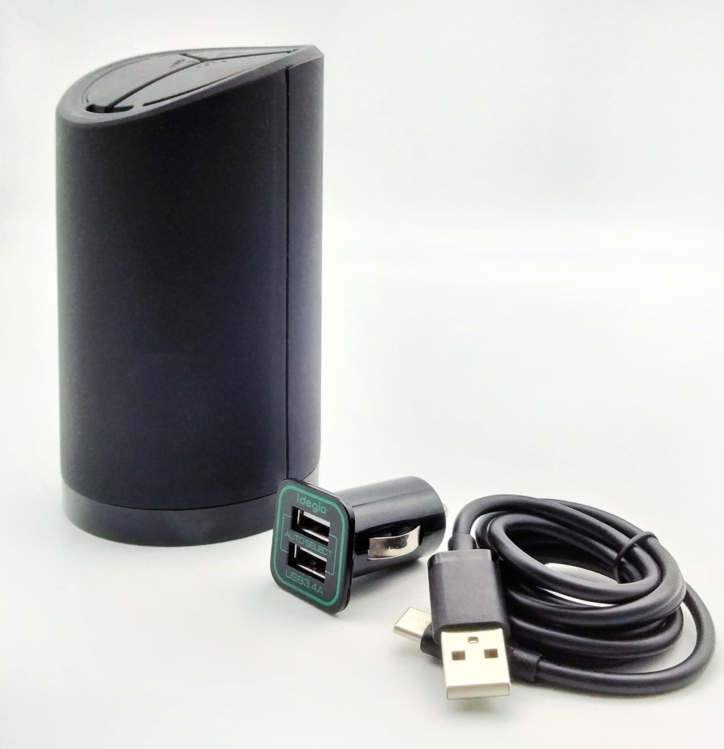 Electronic Cigarette Dedicated Ashtray 2-Port Charger Cable Dedicated Ashtray Silicone Material Black For Drink Holders, etc. ARCS QA-36