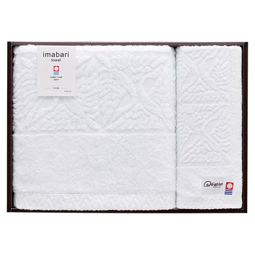 Shikoku Touring White Egret Imabari White Jacquard Towel Set  22611903