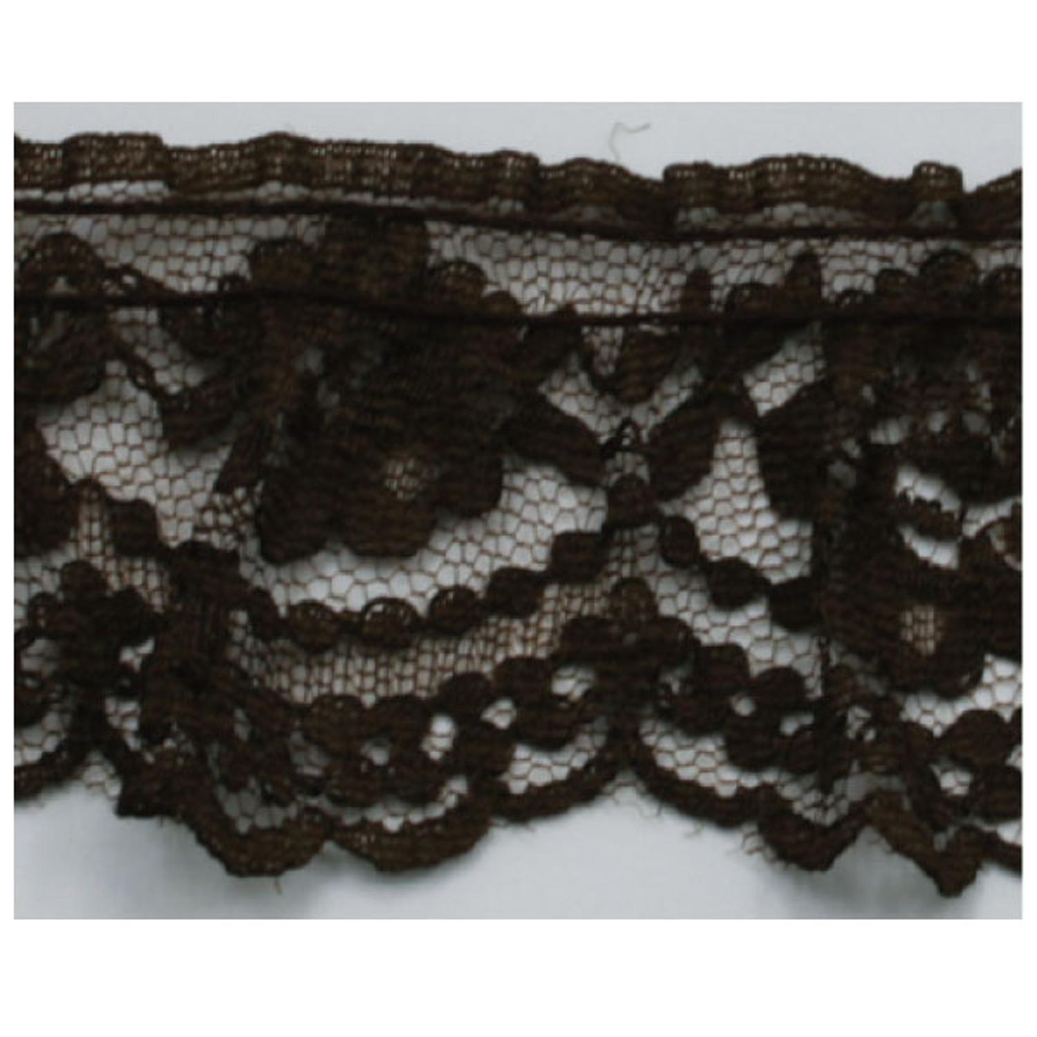 Nippon Chuko Russell Lace Frill 10m Brown RF2020-48