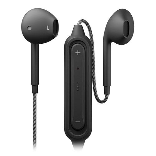PGA Bluetooth 5.0 Wireless Stereo Earbuds with Tough Cable / In-Ear Type Black PG-BTE12TC1BK
