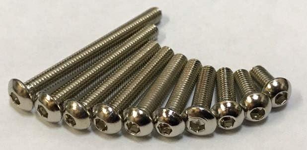 M3 Hex Button Screw 14mm Nickel Chrome (10)