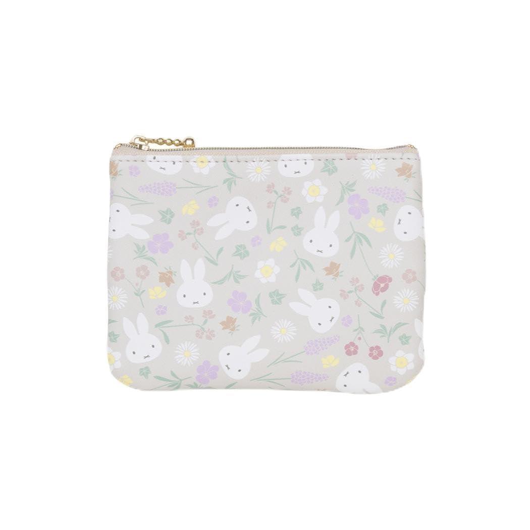 miffy floral pattern tissue pouch / beige
