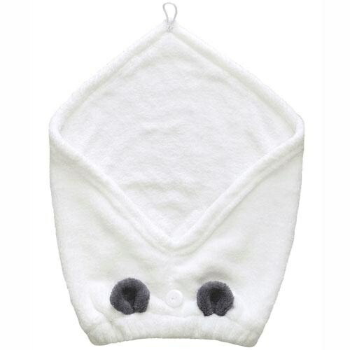 CB JAPAN carari Hair Turban for Face Washing, Pool, Bath [3x Absorbency] Microfiber Panda [Head Circumference 44-68cm] Quickly absorbs water into fiber gaps Quick-drying Marshmallow-soft feel Fluffy and bouncy carari-zoo-i