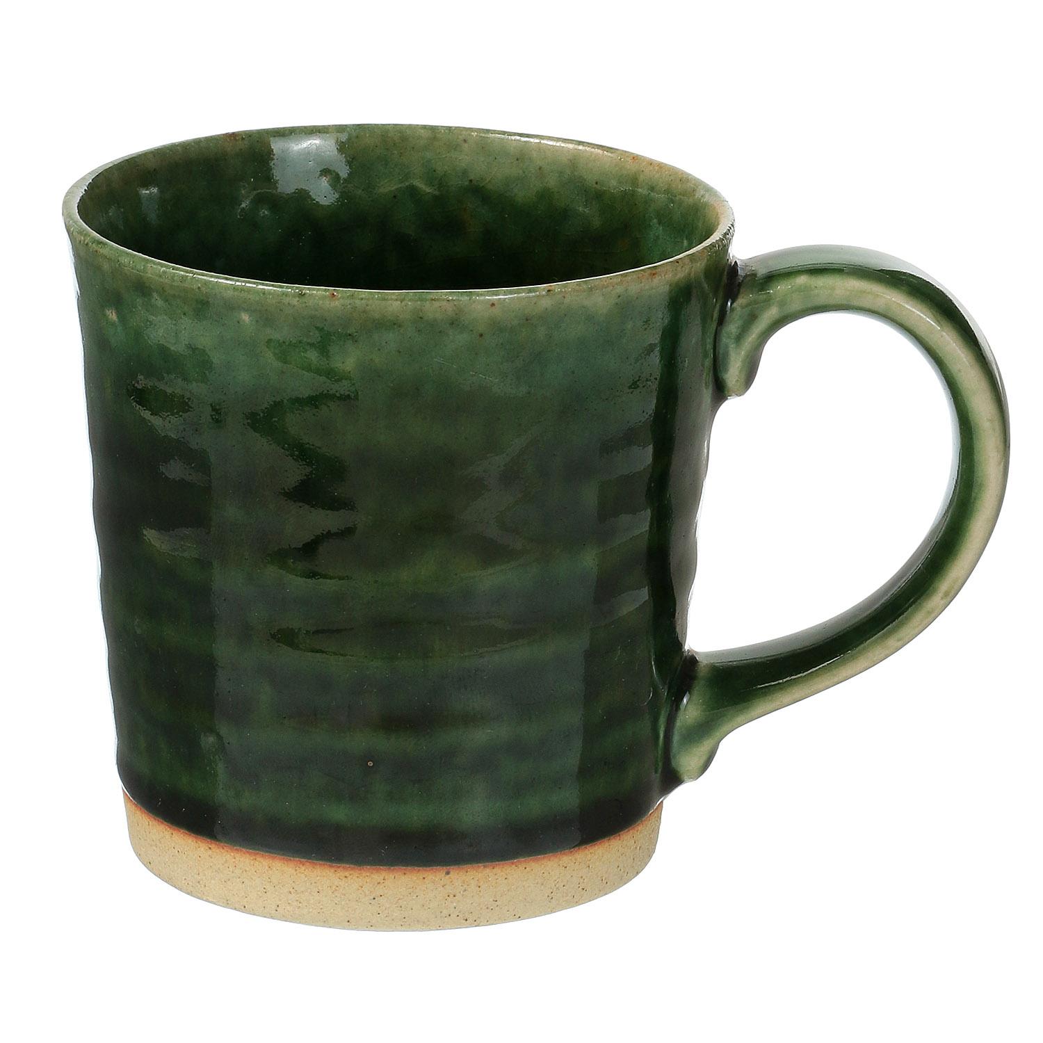 Mino Glazed Ceramic Mug, Oribe Style