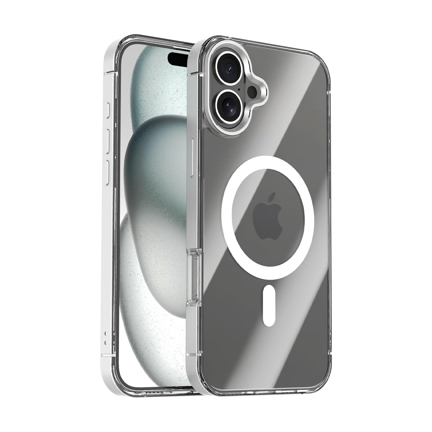 motomo MagSafe-Compatible METAL CASE for iPhone 17 Silver MT28036i17