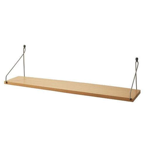 Rise Creation Wall Shelf Easily install to maximize unused space 60cm Natural Wood R0490-natural-M